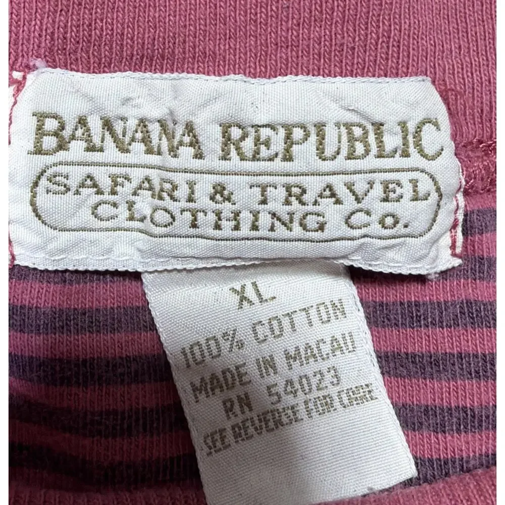 Vinatge 80s Banana Republic T-shirt Mens XL Safari Travel Clothing Company